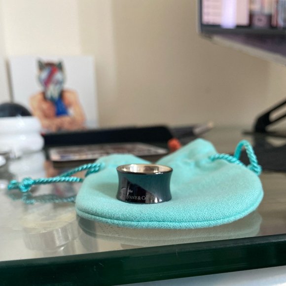 Tiffany & Co. Jewelry - Ring Tiffany & Co. sterling silver and titanium logo 1837